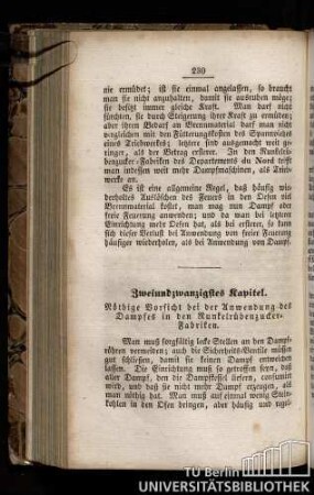 Zweiundzwanzigstes Kapitel. Nöthige Vorsicht bei der Anwendung des Dampfes in den Runkelrübenzucker-Fabriken