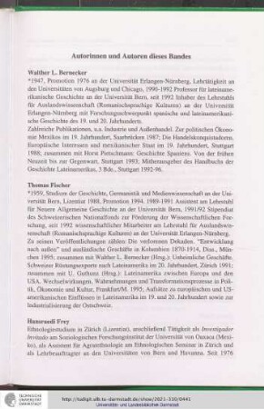 Autorinnen und Autoren des Bandes