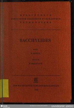 Bacchylidis carmina cum fragmentis