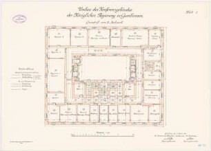 Regierungsgebäude, Gumbinnen Umbau des Konferenzgebäudes: Grundriss 2. Obergeschoss 1:100