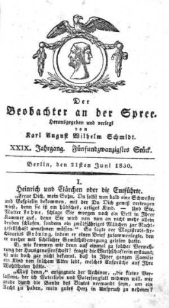 25. Stueck, 21. Juni 1830
