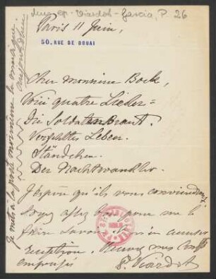 Brief an Hugo Bock : 11.06.1879