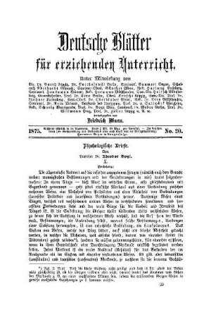 Psychologische Briefe : (Fortsetzung)