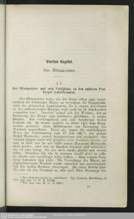 Viertes Kapitel. Der Münzmeister