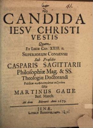 Candida Iesu Christi vestis