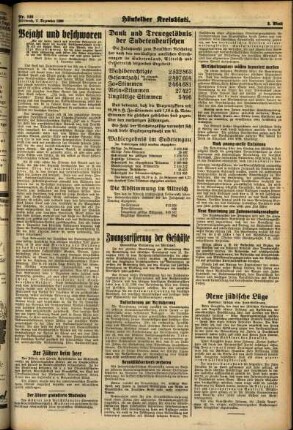 Zweite Ausgabe vom Mittwoch, den 07. Dezember 1938.