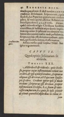 Caput IX. Quod opinio Jesuitarum sit absurda.