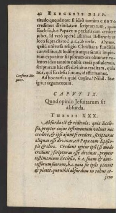 Caput IX. Quod opinio Jesuitarum sit absurda.