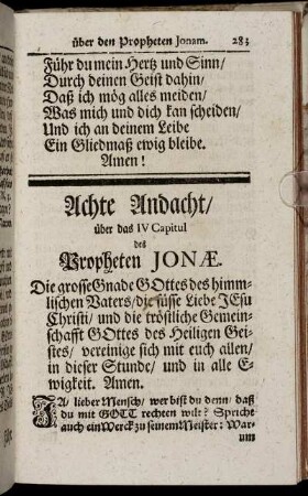 Achte Andacht.