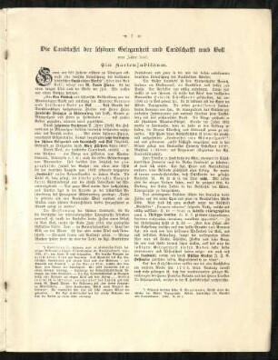 Die Landtaffel der schönen Gelegenheit und Landschaft umb Boll vom Jahre 1602. Ein Kartenjubiläum.