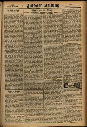 Zweite Ausgabe vom Sonntag, den 16. Mai 1926.