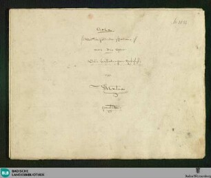 Das Unterbrochene Opferfest. Excerpts - Don Mus.Ms. 2056 : V, orch