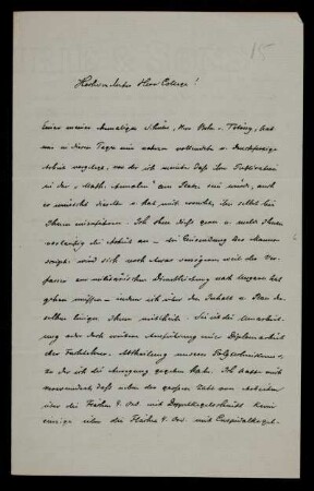 Nr. 4: Brief von Wilhelm Fiedler an Felix Klein, Zürich-Unterstrass, 29.5.1881