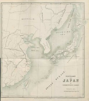 Schetskaart van Japan en aangrenzende landen