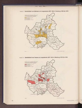 Sterblichkeit von Männern an Lungenkrebs in Hamburg 1976 bis 1978