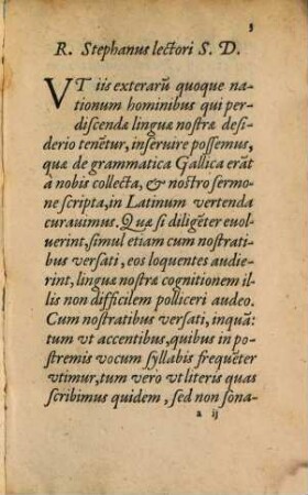 Gallicae Grammatices Libellvs : Latine Conscriptvs In Gratiam Peregrinorum, qui eam linguam addiscere cupiunt