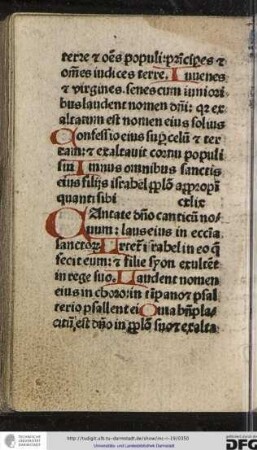 Cantate domino canticum novum...