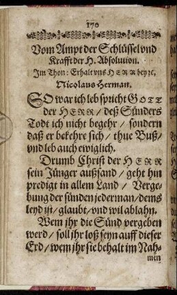 Vom Ampt der Schlüssel und Krafft der H. Absolution.