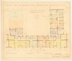 Wohnanlage Knobelsdorffstraße, Berlin-Charlottenburg: Knobelsdorffstraße / Haeselerstraße 17e-f: Grundriss 1. bis 4. Obergeschoss 1:50
