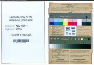 Entnazifizierung Franziska Fornoff , geb. 13.10.1887 ()