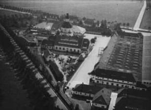 Szene aus dem Dokumentarfilm "Flugbetrieb auf dem Flughafen Dresden-Kaditz": Städtischer Vieh- und Schlachthof