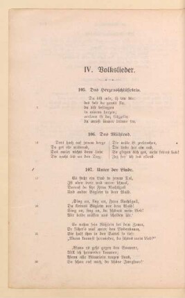 IV. Volkslieder