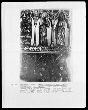 Linker Altarflügel — Szenen und Figuren aus dem Alten Testament — Darbringung Samuels