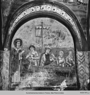 Szenen aus dem Leben der Heiligen Nikolaus : Der Heilige Nikolaus rettet Pilger vor dem falschen Öl der Diana