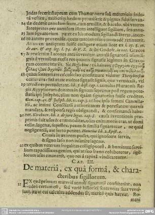 Cap. III. De materiâ, ex quâ formâ, & characteribus sigillorum