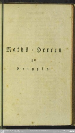 Raths-Herren zu Leipzig
