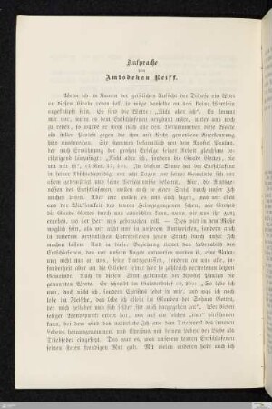 Ansprache von Dekan Reiff
