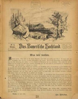 Das bayerische Hochland. 1. 1886