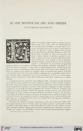 7: Tre opere provenienti dall'antica scuola ferrarese nuovamente illustrate