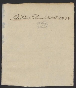 Briefe an Friedrich Nicolai : 29.09.1786-17.04.1807