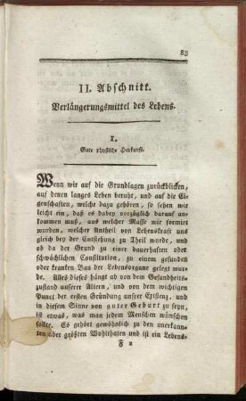 I. Gute physische Herkunft.