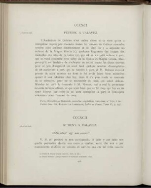 CCCXCI. Peiresc à Valavez. Aix, 4 janvier 1626
