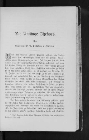 Die Anfänge Itzehoes