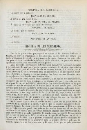 Historia de los seminarios