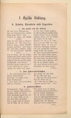A. Fabeln, Parabeln und Legenden