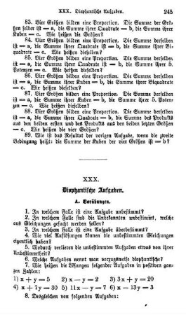 XXX. Diophantische Aufgaben.