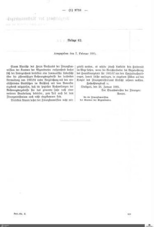Hauptfinanzetat 1885-1887