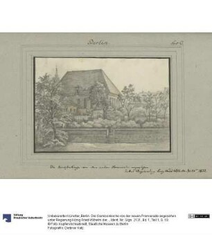 Berlin. Die Garnisonkirche von der neuen Promenade angesehen unter Regierung König Fried Wilhelm der IIIte 1822