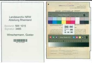 Entnazifizierung Gustav Winschermann , geb. 07.01.1893 (Verwaltungsbeamter)