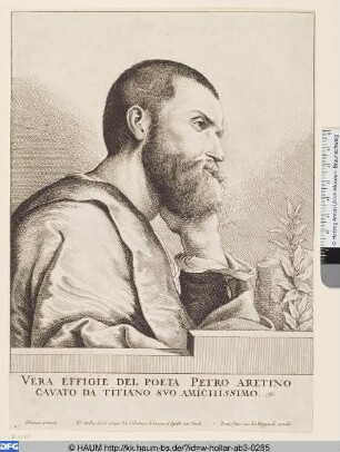Pietro Aretino im Profil