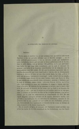 II - La evolución del derecho en general