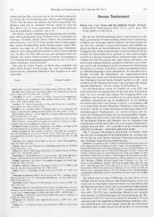 738-739 [Rezension] Jesus und das jüdische Gesetz
