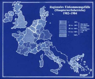 Regionales Einkommensgefälle (Haupterwerbsbetriebe) 1982 - 1984