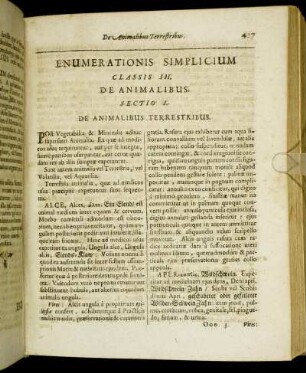 Sectio I. De Animalibus Terrestribus.