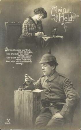Mein Held. - Wie bin ich stolz auf Dich, mein Krieger, [...]