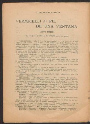 Vermicelli al pie de una ventana